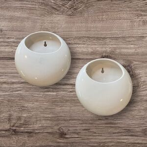 Elegant Cream Wall Pocket Sconces 7" Set of 2